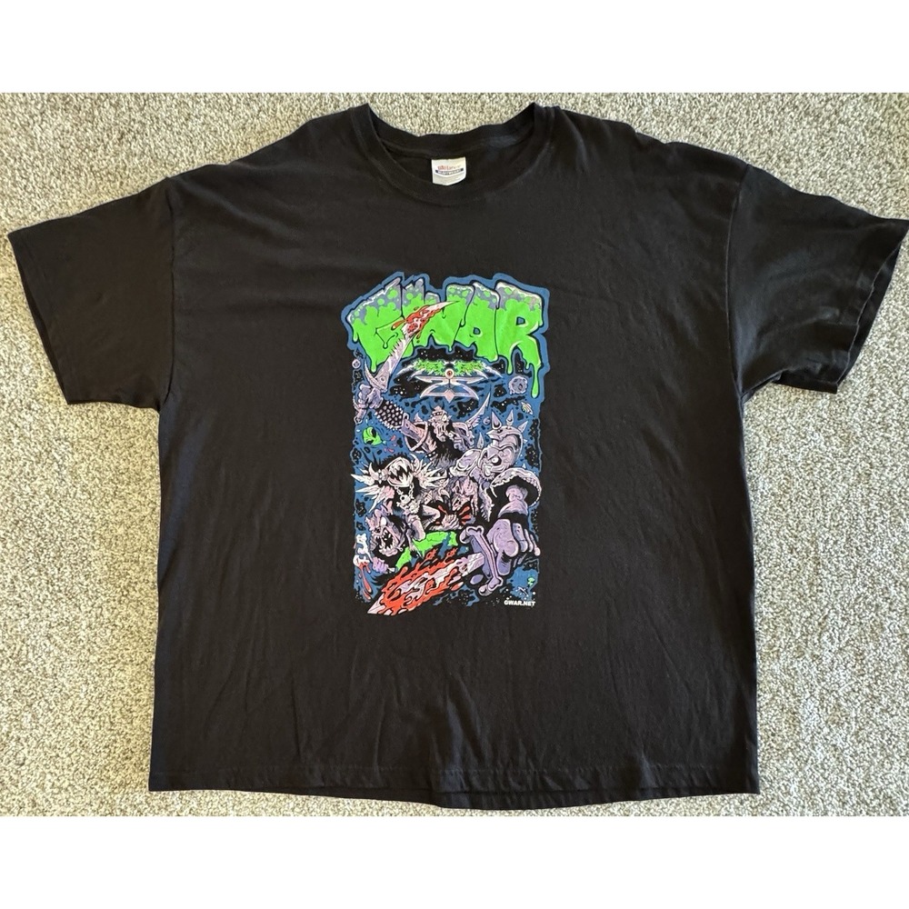 2000's GWAR Alien Decapitation Mens 3X Black Graphic T-Shirt Joe Simko Art Band